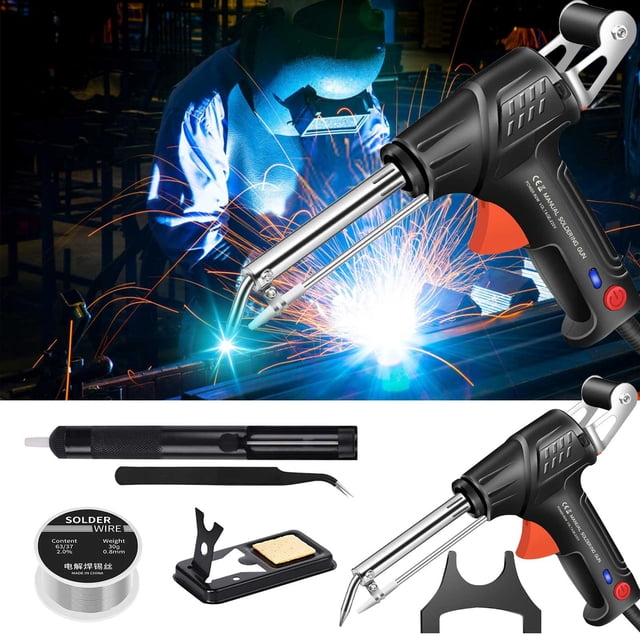 EGNMCR New Handheld Soldering Guns 110V With Light Multifunctional Semi-automatic Soldering Guns 60W Soldering Iron Soldering A soldering welding machine