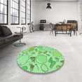 thumbnail image 4 of Ahgly Tapis Rectangulaire Lavable en Machine Intérieur Vert Jade Transitionnel, 7 Pieds x 10 Pieds, 4 of 7