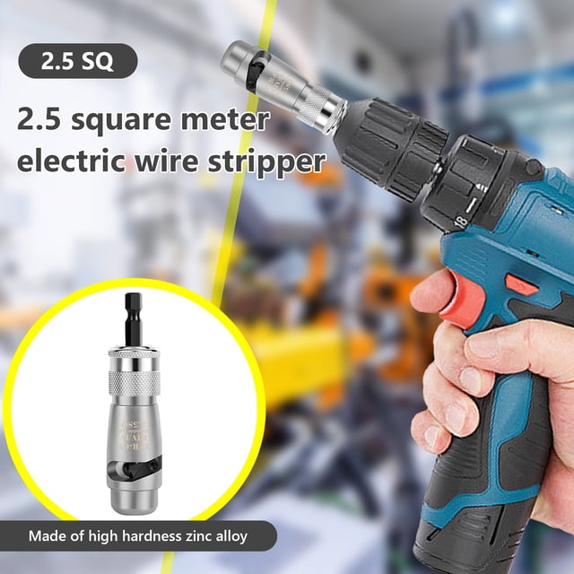 TopLLC Cable Wire Stripper And Aluminum Alloy Cable Twisting Stripping Tool With Wrench Portable Power Drill Wire Stripper Cutter Tool Screwdriver Hand Drill