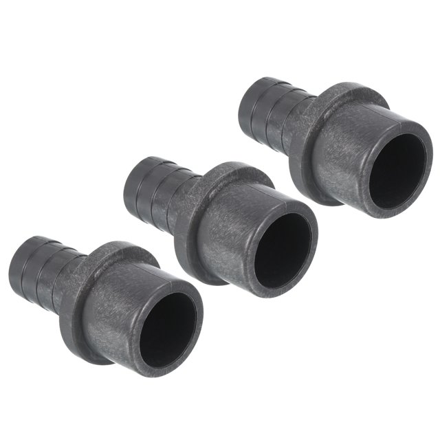 Unique Bargains UPVC Reducer Pipe Fitting 25mm OD 17mm Barbed, 3 Pack Straight Coupling Adapter Connector, Grey