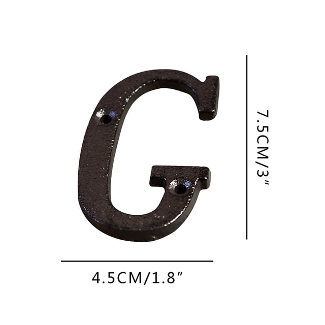 CEHVOM Creative Alloy Wrought Iron Number Letter Creative DIY House Letter Clearance