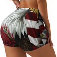 thumbnail image 1 of Wukai Shorts de Cyclisme avec Chapeau et Imprimé Roses pour Femmes Yoga Gym Course Shorts Actifs - Très Grand, 1 of 8