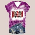 thumbnail image 1 of Meichang Hauts à Manches 3/4 pour Femmes Classiques de Noël Verre de Vin T-Shirts Graphiques Coupe Ample Col Rond Hauts Décontractés Cadeaux pour Femmes pour Noël, 1 of 4