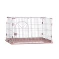 thumbnail image 3 of GROWTH TANK Cage pour Chien Cage de Transport Réutilisable Porte Plate à Installer Boîte Amovible Cage Pliante Rose m, 3 of 9