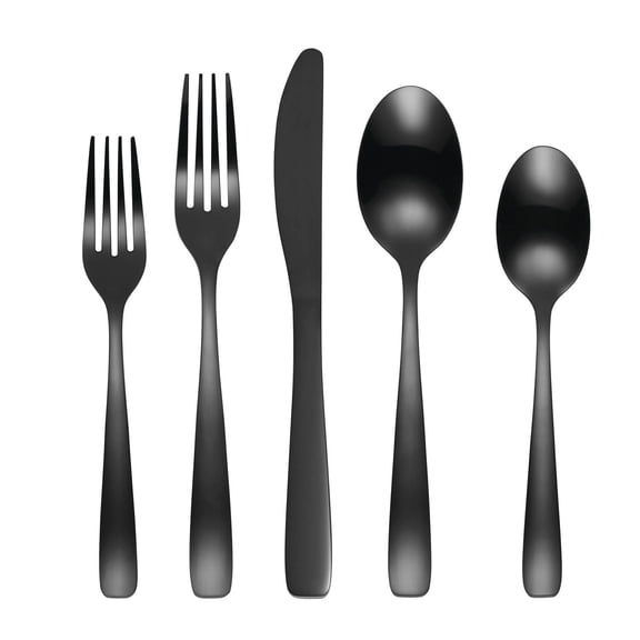 Cambridge Cranston Black Mirror 18/0 Stainless Steel 20 Piece Flatware Set