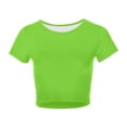 thumbnail image 4 of Women's Casual Crew Neck Short Sleeve Crop Top Soft Basic Tee for Everyday Spring Summer Wear, 4 of 4