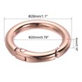thumbnail image 2 of Unique Bargains Rose Gold Spring Gate O Ring Snap Clip Buckle, Zinc Alloy, 10 Pack, 2 of 5