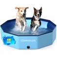 thumbnail image 1 of COMMOUDS Foldable Dog Pool, Collapsible Hard Plastic Dog Kiddie Swimming Pool, Portable Pet Bath Tub Wading Pools for Kids and Puppy Small Medium Large Do, 1 of 7
