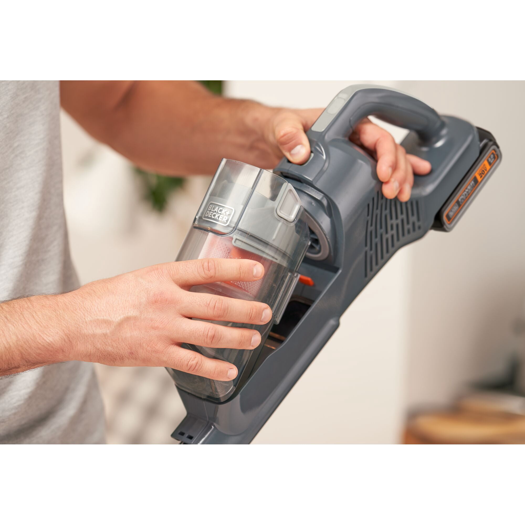 BLACK+DECKER POWERSERIES+ Aspirateur sans fil 20 V MAX*, lampadaires LED, léger, batterie incluse (BHFEA18D1)
