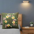 thumbnail image 3 of Semi-Finished Embroidery Pillow Covers Kit Sewing Craft for Sofa green, 3 of 9