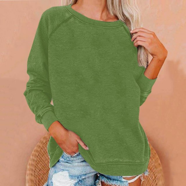 EIMELI Chemise Femme Liquidation Grande Taille Femme Décontractée Manches Longues Unie Ample Col Rond Chemisier Haut Rouge TG
