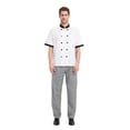 thumbnail image 3 of TOPTIE Men's Black Houndstooth Cargo Style Kitchen Work Chef Pant, 3 of 8