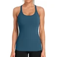 thumbnail image 1 of Charmo Women's Ribbed Camisole Workout Tank Tops with Built in Bra Basic Undershirt, 1 of 8