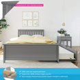 thumbnail image 2 of BEDSMART Lit Double en Bois Massif avec Tiroir-Lit / Gris, 2 of 7