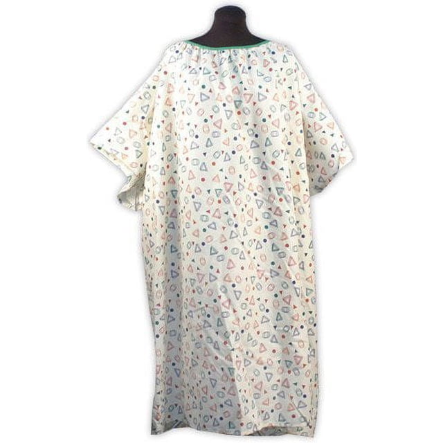 NOBLES HEALTH CARE PRODUCT SOLUTIONS Plus Size Hospital Gown, Multi Tan Geo, 5XL