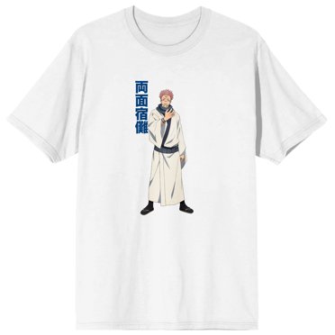 T-shirt Graphique Blanc pour Hommes Jujutsu Kaisen Anime Dessin Animé Personnage Sukuna - Petit
