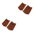 thumbnail image 3 of Dalazy Vintage Retro PU Leather Men s Fingerless Driving Cycling Gloves Brown Button L 2Set, 3 of 6