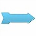 thumbnail image 3 of SignMission P-ARROW12-999774 12 x 36 in. Wide Light Blue Arrow Sign, 3 of 4