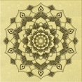 thumbnail image 1 of Ahgly Company Tapis d'Intérieur Lavable en Machine Carré Transitionnel Récolte Or, 6 Pieds Carré, 1 of 7