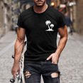 thumbnail image 1 of Mefallenssiah Hommes Hauts, Hommes de Dégagement Imprimer Manches Courtes Col Rond T-Shirt Mode Décontracté Manches Courtes, 1 of 1
