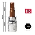 thumbnail image 4 of 3Pcs Hex Head Screwdriver Bit 1/4 Inch Drive Socket Hand Tools H3 H4 H5 H6 H7 H8, 4 of 9