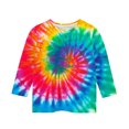 thumbnail image 4 of MeetoTime Haut à Manches 3/4 pour Enfants Décontracté Imprimé Teinture sur Nœuds Col Rond Pull de Base pour Garçons Filles 3-14 Ans Vêtements pour Enfants, 4 of 4