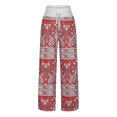 thumbnail image 2 of Birdeem Womens Spring/Summer High Waist Pants Printed Fashion Flower Print Waist Wide Leg Pants, 2 of 6