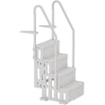 thumbnail image 1 of MELLCOM Pool Ladder, 4-Step Pool Stairs with Double Handrails and Non-Slip Steps for 48-54” Above Ground and In-Ground Pools, White, 1 of 7