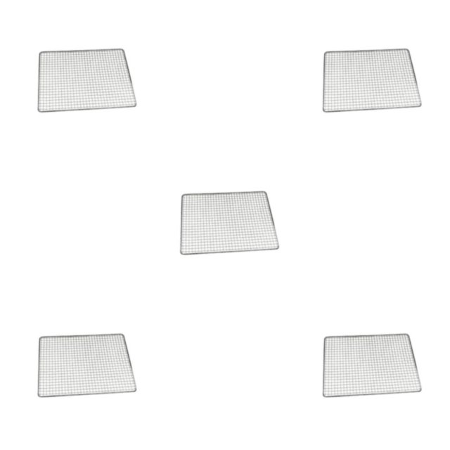 Maytalsory Stainless Steel Barbecue Grille Welded Rectangular BBQ Grill Tool 45x30cm 5Set
