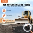 thumbnail image 2 of VEVOR Non-Woven Geotextile Fabric 4x100FT 8OZ Ground Cover Weed Control Fabric, 2 of 9
