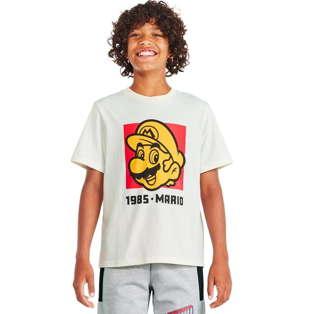 T-shirt à imprimé graphique Super Mario pour garçons