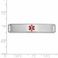 thumbnail image 2 of 14k White Gold Epoxy Enameled Medical Alert Id Ctr Plate # 819 Bracelet Component, 2 of 6
