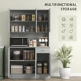 thumbnail image 4 of HOMCOM Modern Buffet with Hutch, Kitchen Cabinet with Storage Cupboard, 4 of 10