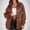 Brown, variant on Moxiu Women's Faux Leather Jackets Boyfriend Long Sleeve Zipper Oversized Motorcycle Biker Coat Trendy Travel Casual Outfits 2025 Coffee,S