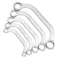 thumbnail image 3 of Metric Spanner 5pcs 8-22mm Metric Wrench Kit Half Moon Double Ended  Vanadium Steel SpannerType C, 3 of 8