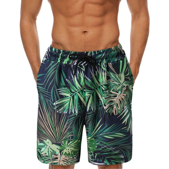 Ketyyh-chn99 Mens Swim Trunks Beach Fashion Men's Board Shorts Swimwear Beach Party Swim Pants Green,3XL