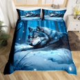 thumbnail image 1 of YST Wolf Ensemble de Housse de Couette Neige Wolf Chic Boho Literie, Grand Lit, 3 Unités, 1 of 5