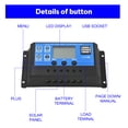 thumbnail image 3 of Mistaha 20W Polycrystalline Silicon Solar Panel Kit with IP6 Waterproof Controller, 12V Dual USB Output Battery Panel, 300W 60A PWM Controller, 2 Alligator Clips, 4 Suction Cups, 1 Car Charger - for, 3 of 6