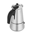 thumbnail image 4 of Cafetière, Delaman Portable en acier inoxydable Cafetière Moka Espresso Maker Mocha Pot 1 PC(100ml), 4 of 14