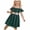 Dark Green, variant on Kogui Cute Dresses for Kids Girls Birthday Party Dress Ruffle Sleeve Sequin Dots Floral Tulle Dress Size 6-7 (Dark Green,6-7 Years)