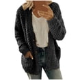 thumbnail image 1 of Women's Casual Plus Size Cardigan Coat with Pockets and Button Front for Outdoor Comfort, 1 of 6
