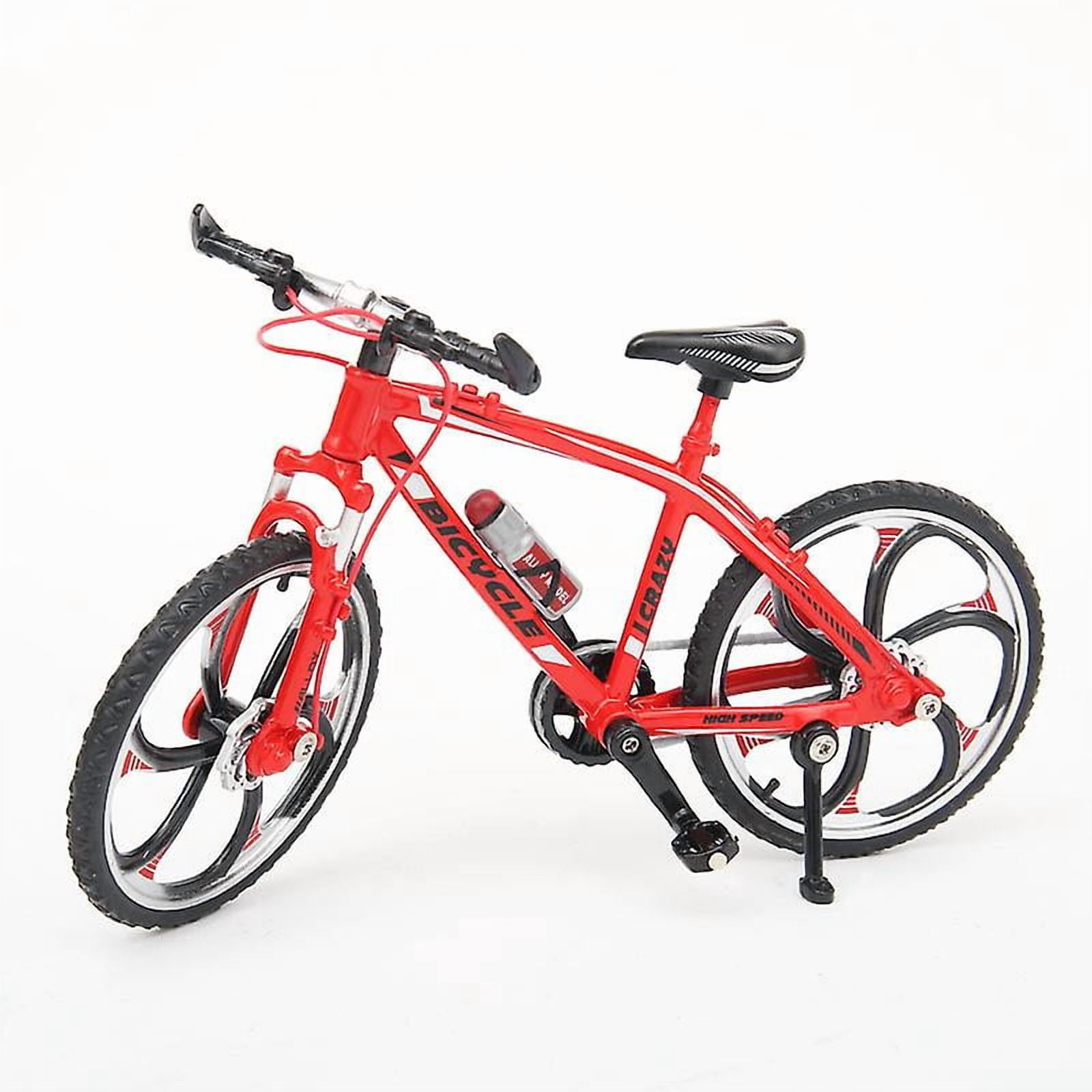 Alloy and Plastic Bicycle Model, Bicycle Art Decoration, Crafts Home Decoration Bicycle Figure(red-17.5*5*10.5cm)