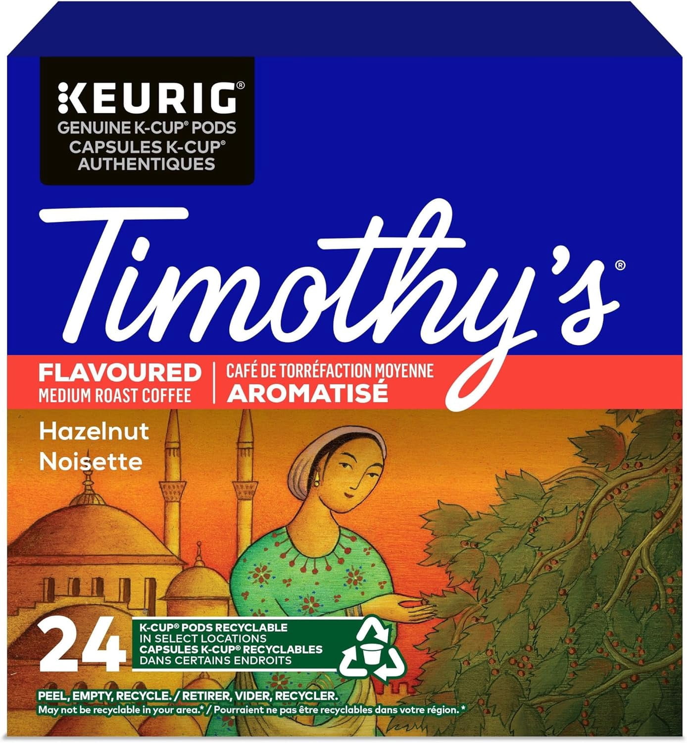 Timothy's Hazelnut Keurig K-Cup Pods 96 count