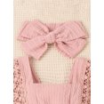 thumbnail image 4 of xiaxaixu Bébé Fille 2Pcs Tenue d'Été, Sans Manches Noeud devant Dentelle Romper avec Bandeau Set, 4 of 8