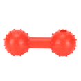 thumbnail image 4 of Dog Treat Dispensing Toy Teeth Grinding Interactive Barbell Shape Rubber Pet Chewing Toy for Puppy Red, 4 of 14