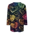 thumbnail image 3 of Vente Chaude!! T-Shirts de la Saint-Valentin pour Femmes Grande Taille à Manches 3/4 Chemise de Printemps Tunique à Col Rond Haut Tenues Douces de la Saint-Valentin Gris + L, 3 of 4