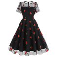 thumbnail image 2 of Été jusqu'à 65 % de Rabais Iumwxz Robe à Col Rond à Manches Courtes pour Femmes Robe en Tulle Tunique à Fermeture Éclair Robe de Princesse Robes à Imprimé de Fruits Robes d'Été pour Femmes Robe Habillée pour Porter à l'Extérieur, 2 of 9