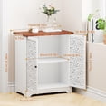 thumbnail image 2 of Modern Buffet Sideboard Cabinet with Drawer & Patterned Doors – Lockable Storage for Entryway, Kitchen, or Living Room, 2 of 6