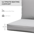 thumbnail image 4 of Outdoor Patio Chair Cushions Deep Seat Replacement Patio Cushions Set Grey, 4 of 10