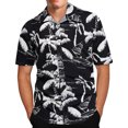 thumbnail image 1 of Mens Hawaiian Print Lapel Short Sleeve Shirt, 1 of 9